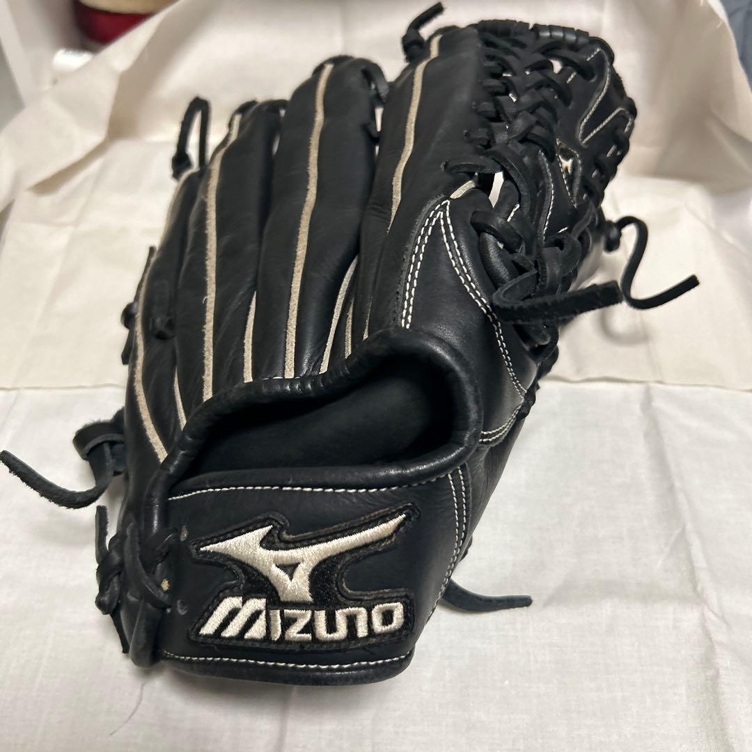 も*ー様 Mizuno 黒 レザーグローブ　イチローモデル