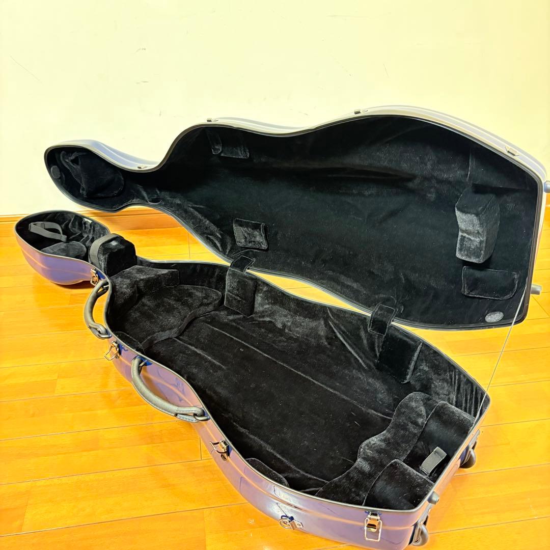 【美品・送料込み】キャスター付き チェロ用 ハードケース ブルー