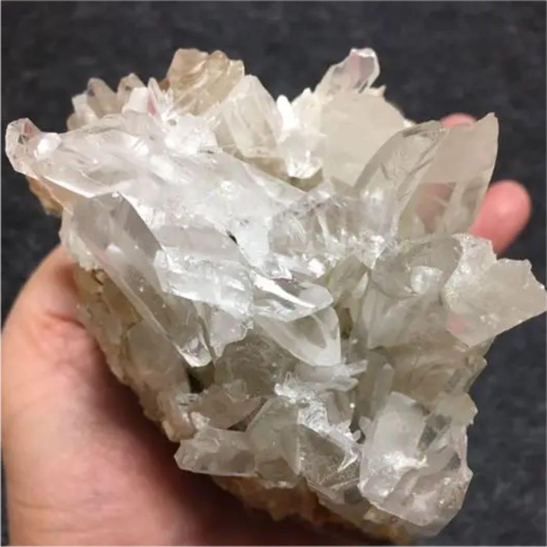 ヒマラヤ水晶　クラスター　原石　黄身