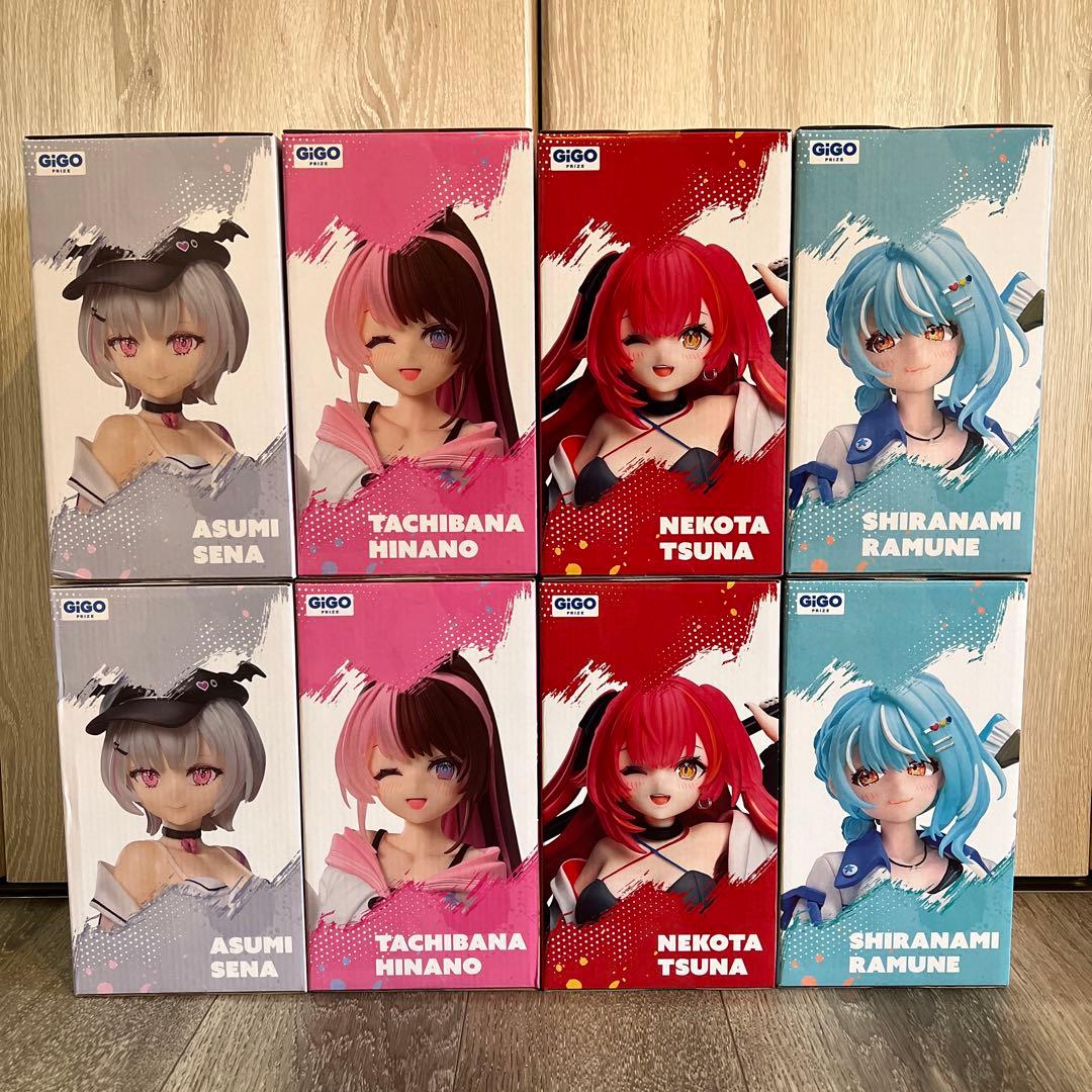 ぶいすぽ　フィギュア　GIGO　限定　プライズ　人気　ひなの　つな　らむね　セナ