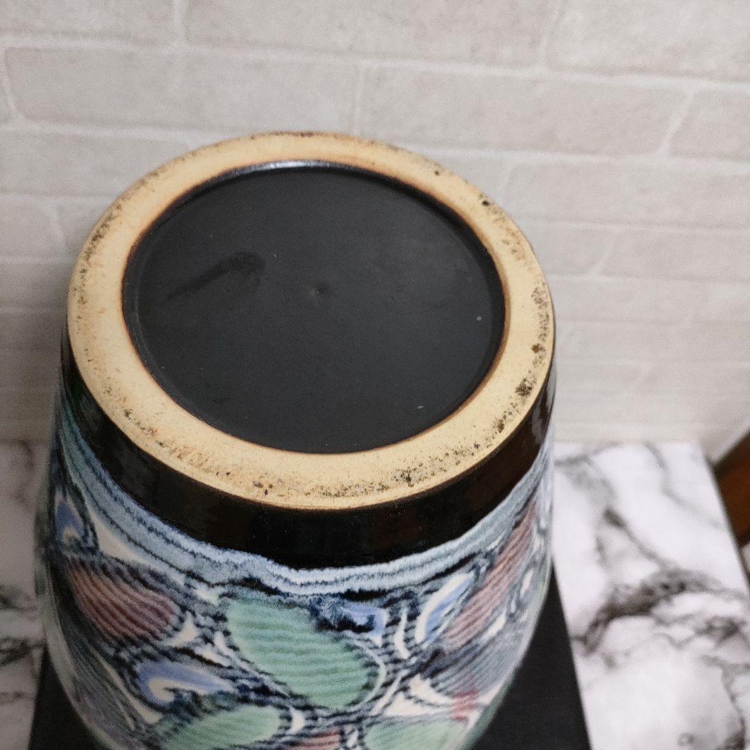 信楽焼 中村陶器 色彩壺型大花瓶 高さ約43㌢サイズ