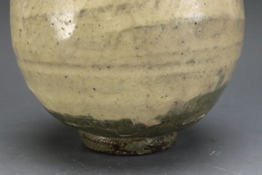 本物保証 北大路魯山人 鶏龍山土 粉吹手徳利 黒田陶々庵識箱