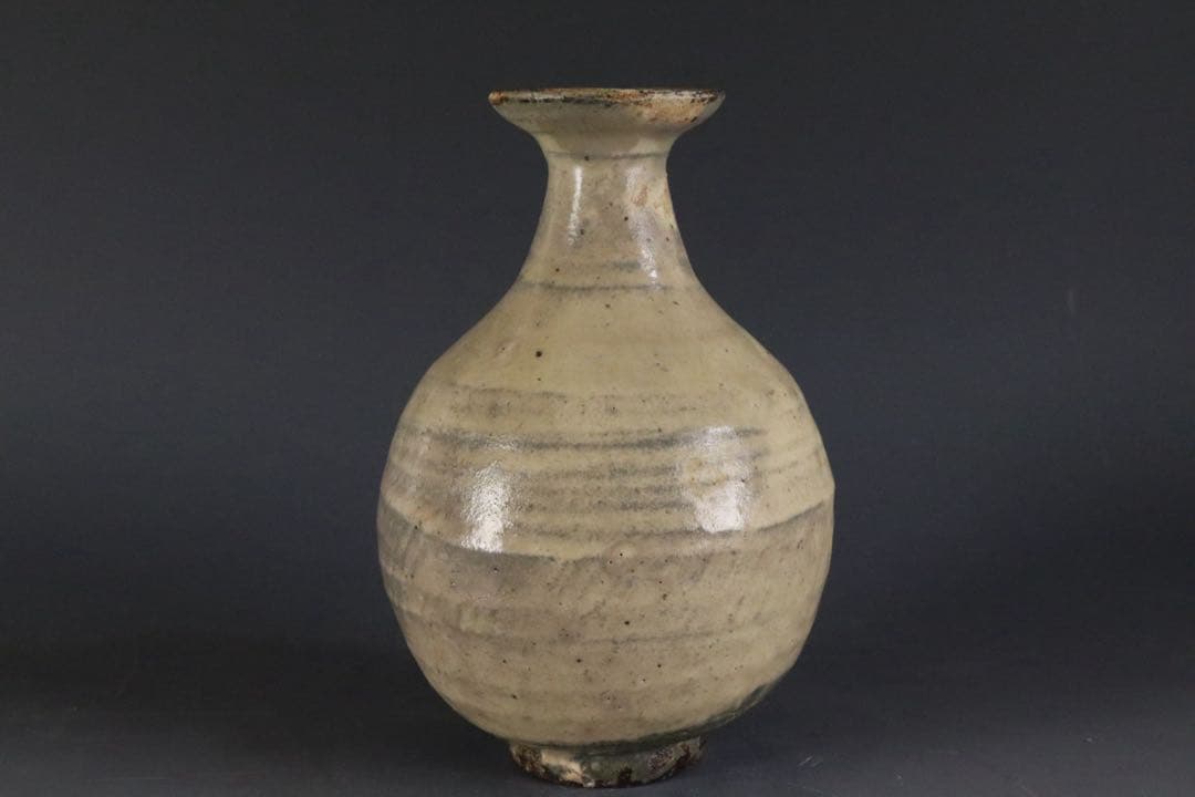 本物保証 北大路魯山人 鶏龍山土 粉吹手徳利 黒田陶々庵識箱