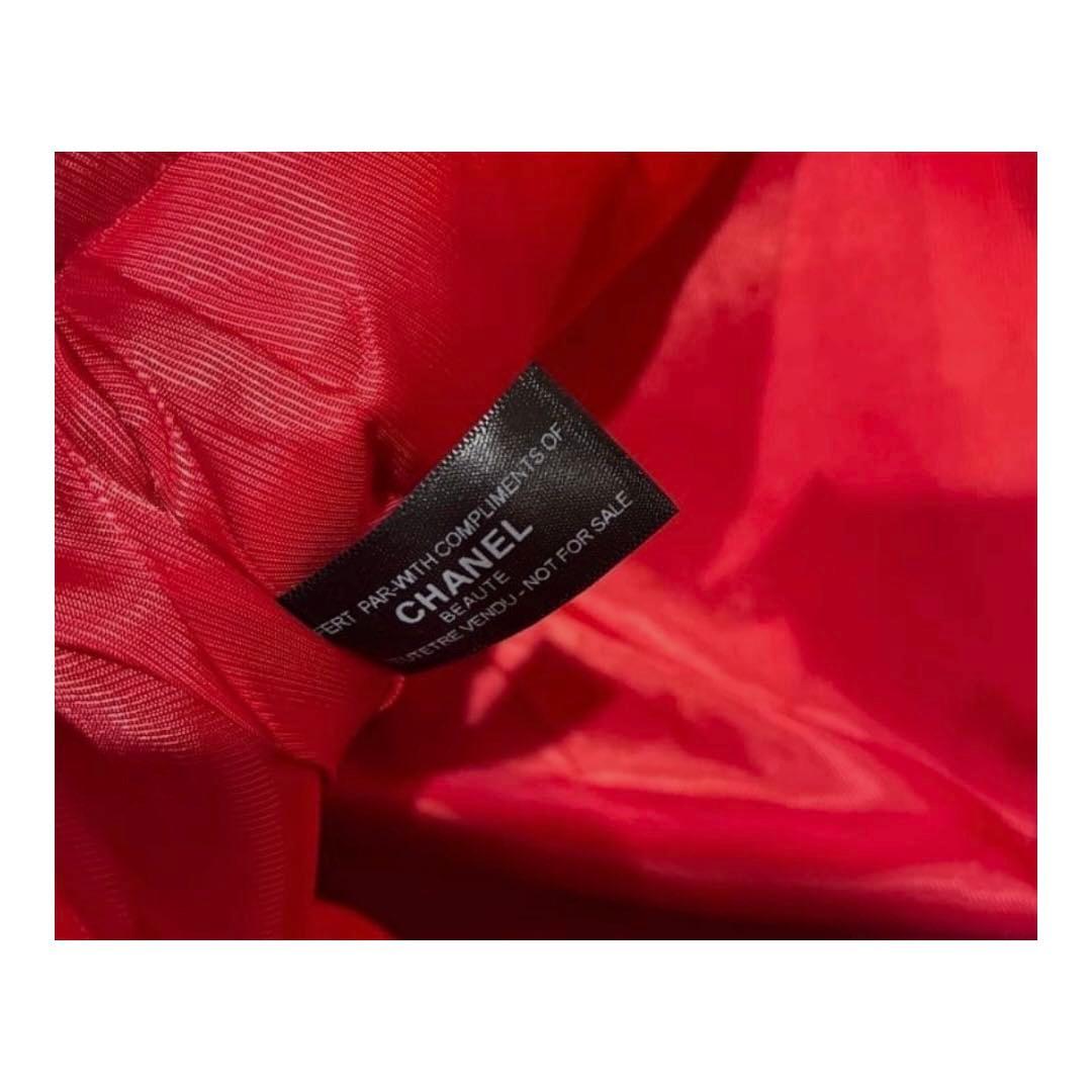 【新品未使用】 CHANEL 赤 ニット ブラック スパンコール トートバッグ