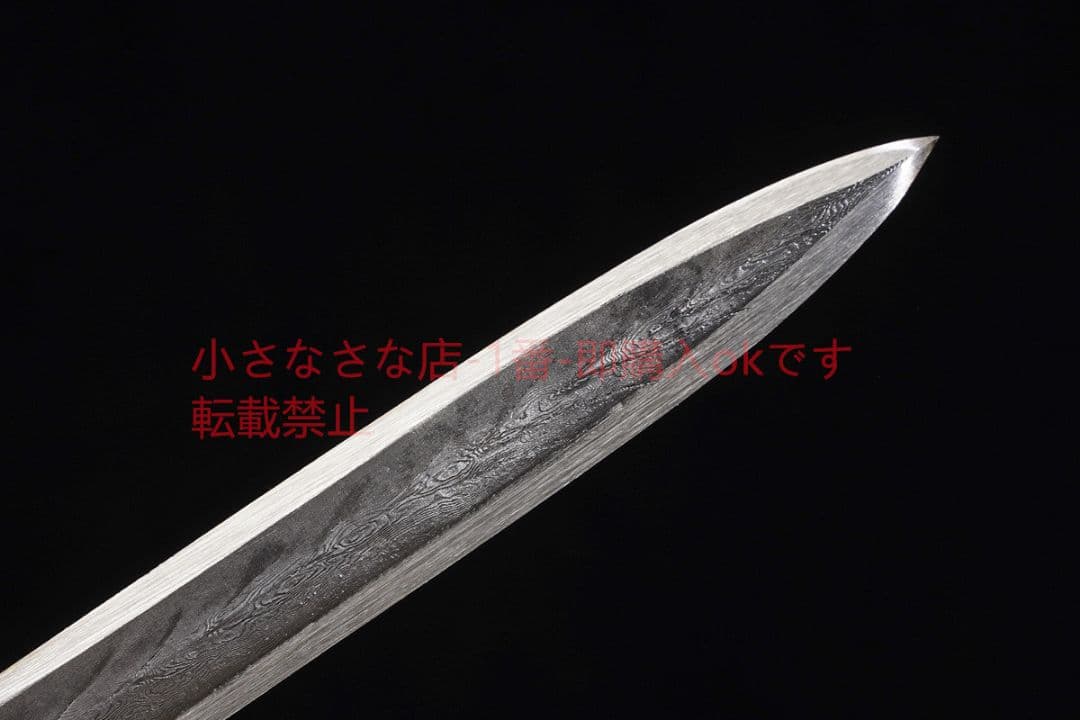 素装精品漢剣黒白檀鳳尾紋  古兵器 武具 刀装具 日本刀 模造刀 居合刀