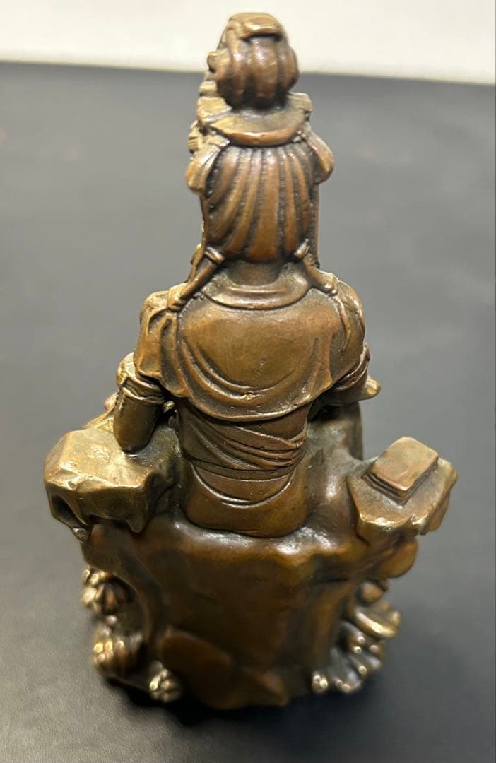 M古銅観自在菩薩　旧家蔵出し、骨董品、縁起物、風水、お守り、古美術、刻印