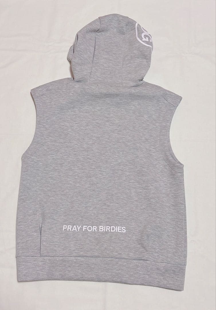 ゴルフG/FORE ジーフォアフード付きノースリーブ パーカー グレー