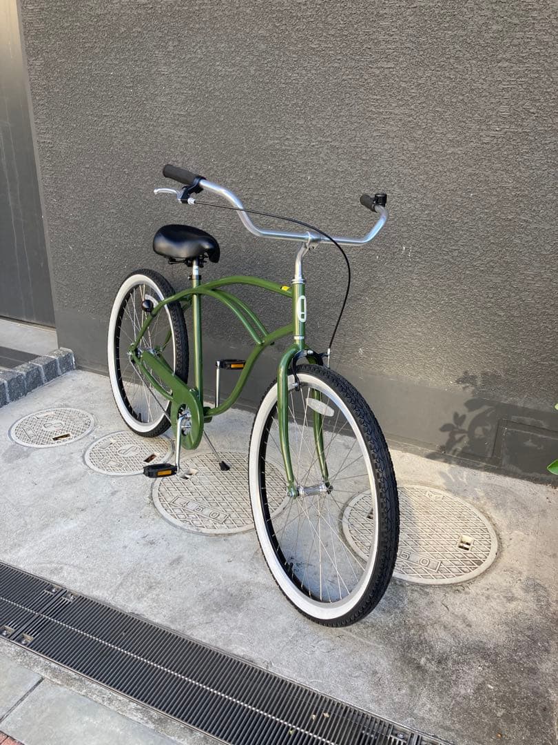 【新品】ビーチクルーザー_26インチ_ダークグリーン