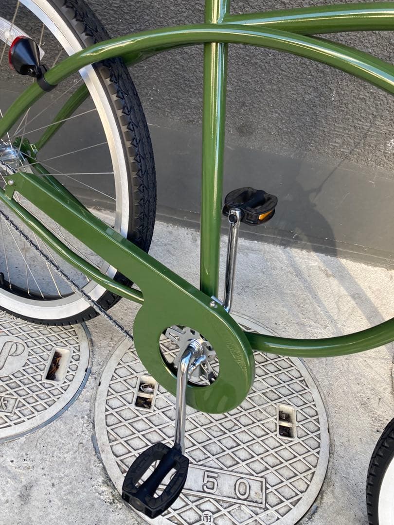 【新品】ビーチクルーザー_26インチ_ダークグリーン