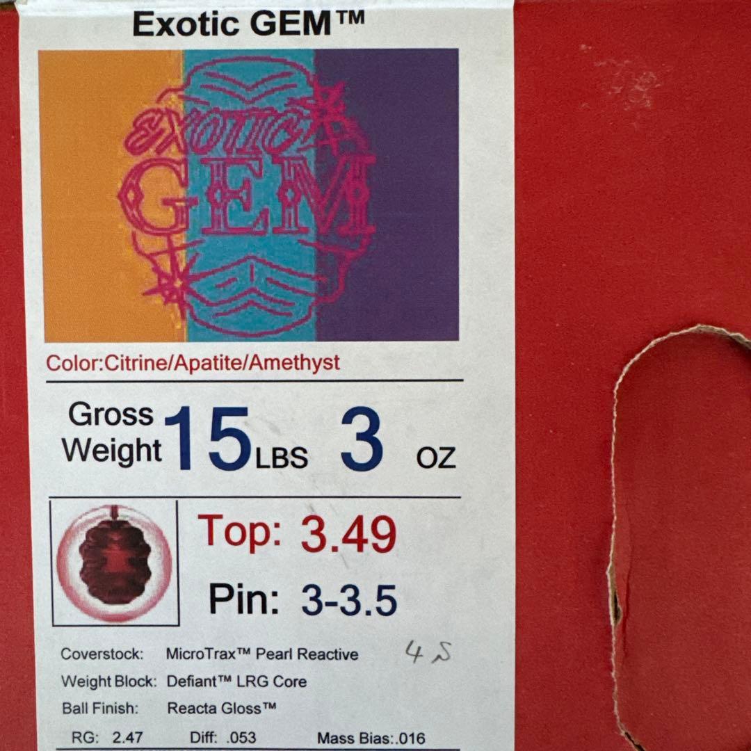 エキゾチックジェム Exotic GEM 15ポンド 中古美品 箱有