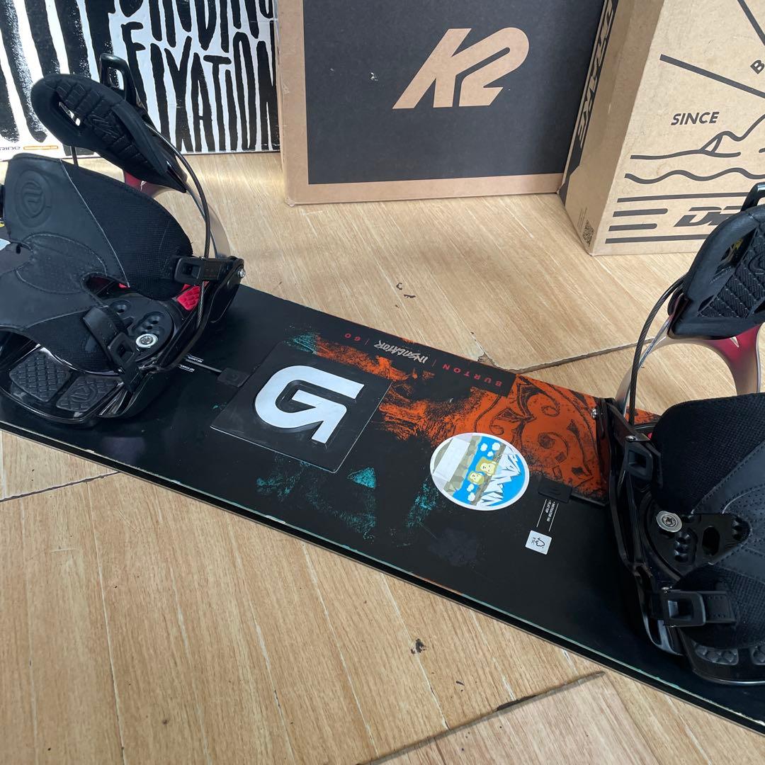 BURTON×FLOW　バートン　スノーボード　フロー　バインディング付