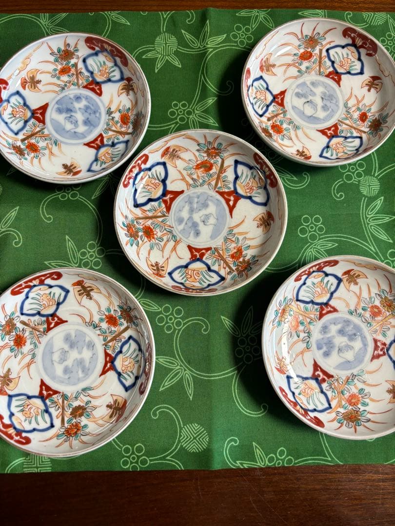 骨董　アンティーク　小皿　天塩皿　赤絵　10枚セット