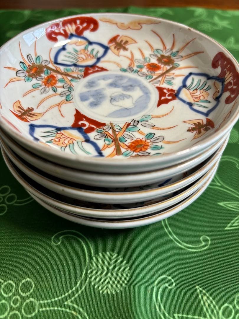 骨董　アンティーク　小皿　天塩皿　赤絵　10枚セット