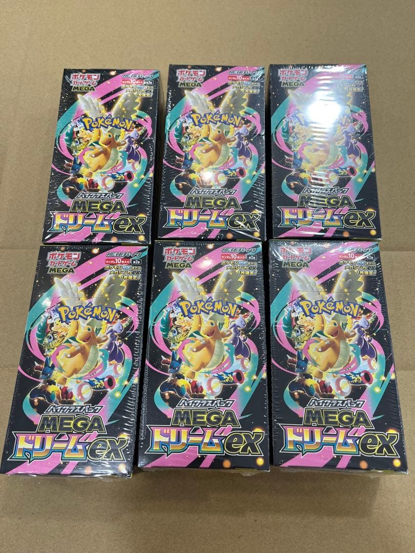 【シュリンク付き】ポケモンカードMEGA ドリーム ex 6BOX