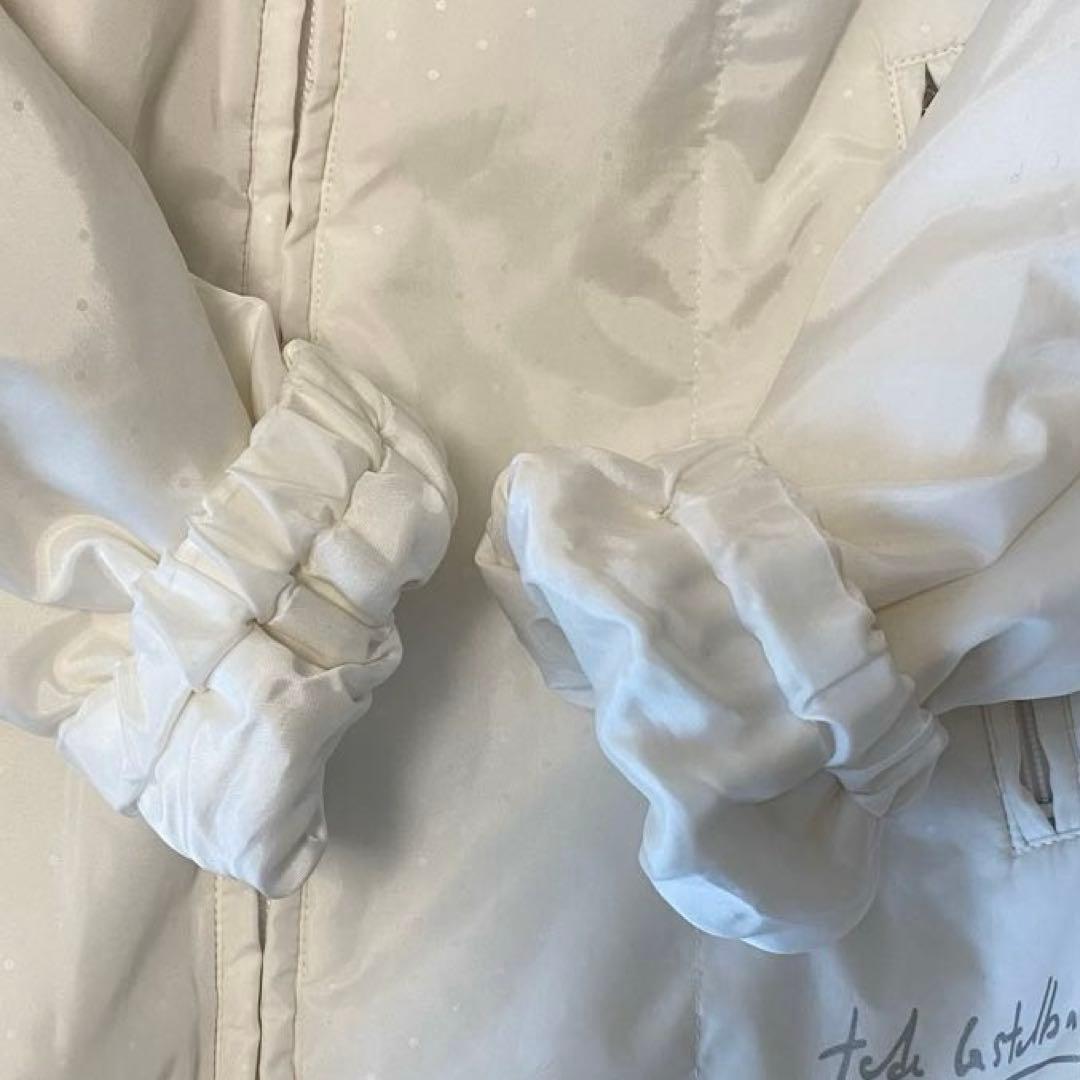 カステルバジャック ゴルフ 中綿ジャケット　パンツ セットアップ 白 M 防寒