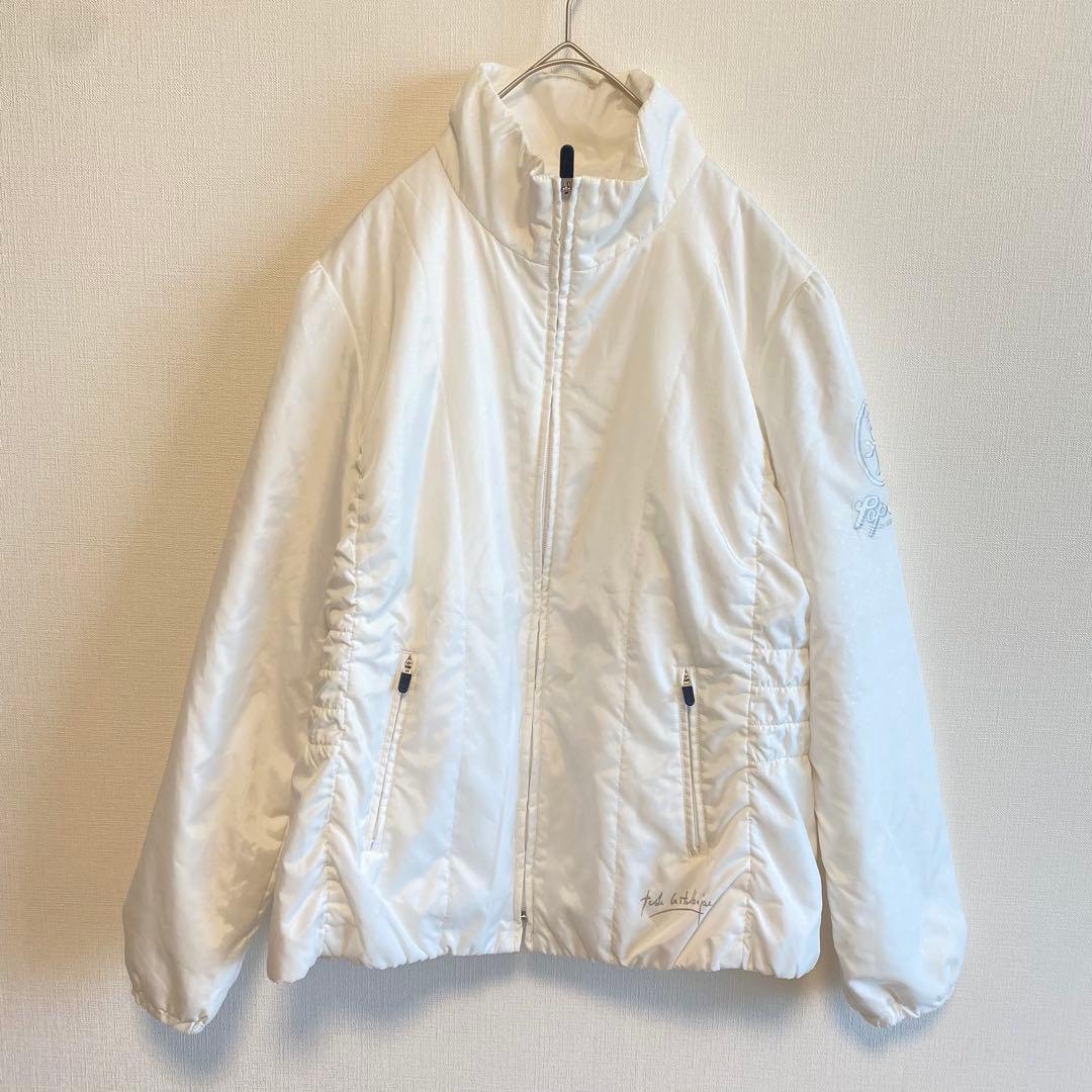 カステルバジャック ゴルフ 中綿ジャケット　パンツ セットアップ 白 M 防寒