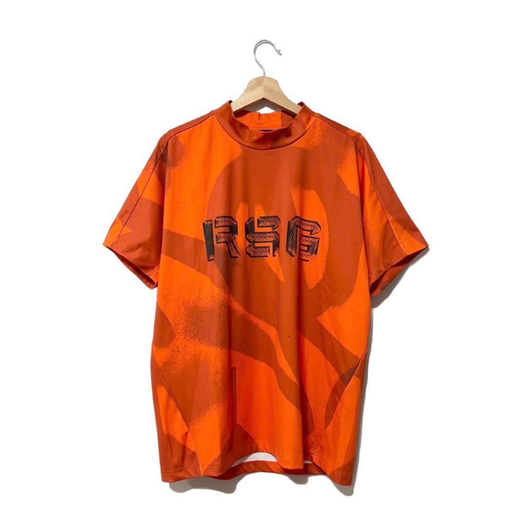 ラッセルノ ゴルフ RSGロゴ スプレー S/S モックネック オレンジ L 5