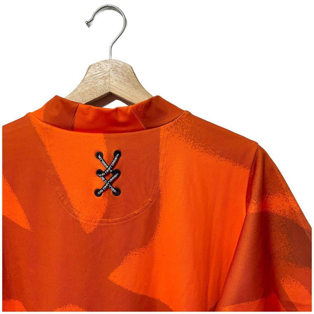 ラッセルノ ゴルフ RSGロゴ スプレー S/S モックネック オレンジ L 5