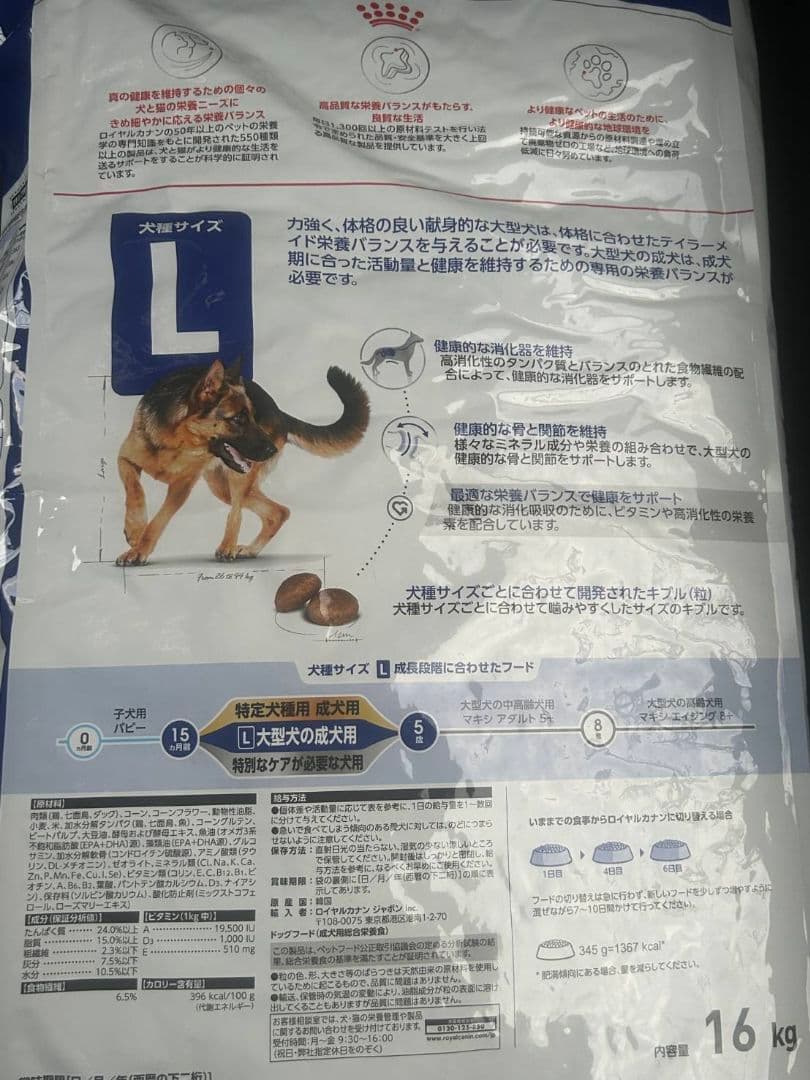  CANIN マキシ アダルト 16kg