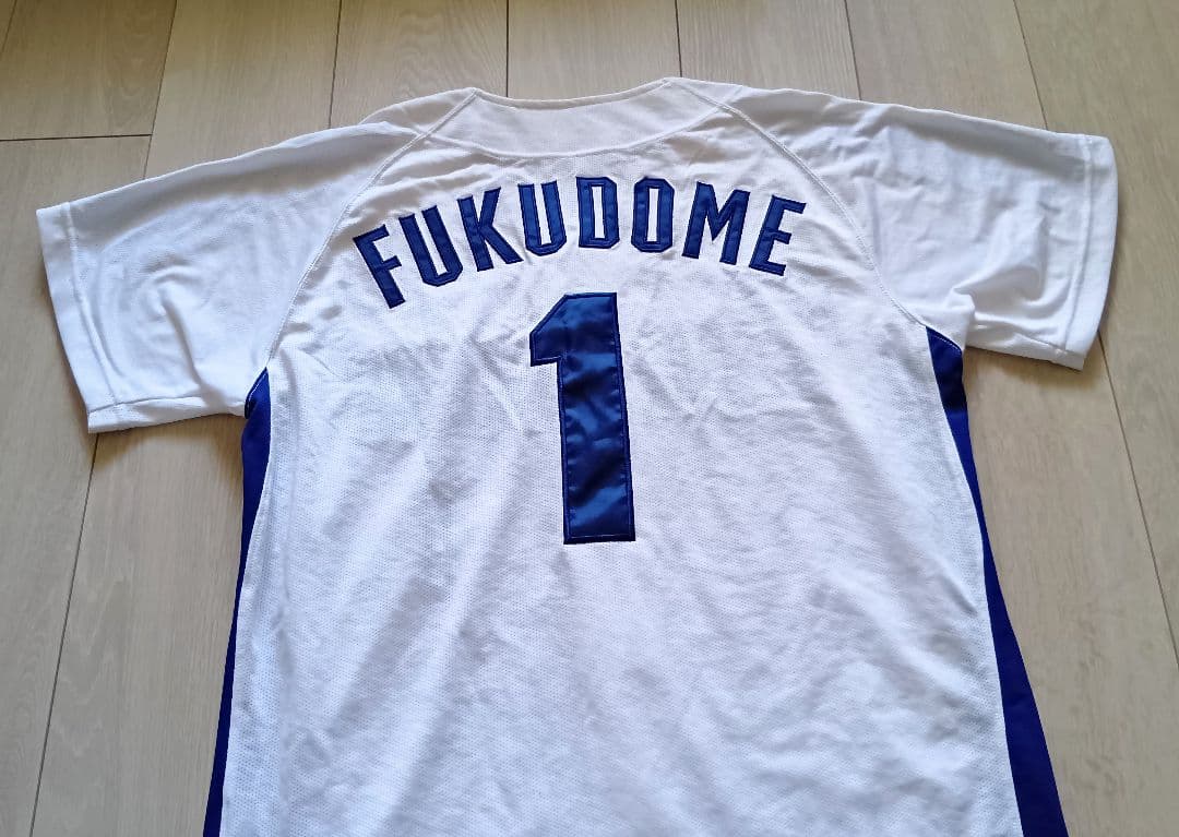 【当時物　サイン】中日　ドラゴンズ　福留　ホーム　ユニフォーム　ミズノ　M