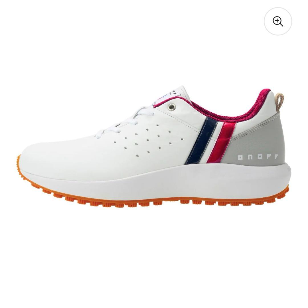 新品 ONOFF×PATRICK ゴルフシューズ ホワイト/レッド