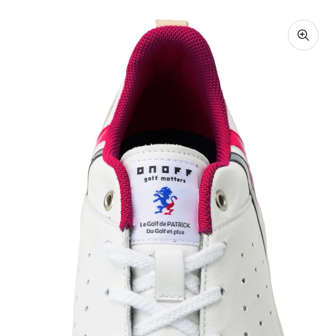 新品 ONOFF×PATRICK ゴルフシューズ ホワイト/レッド