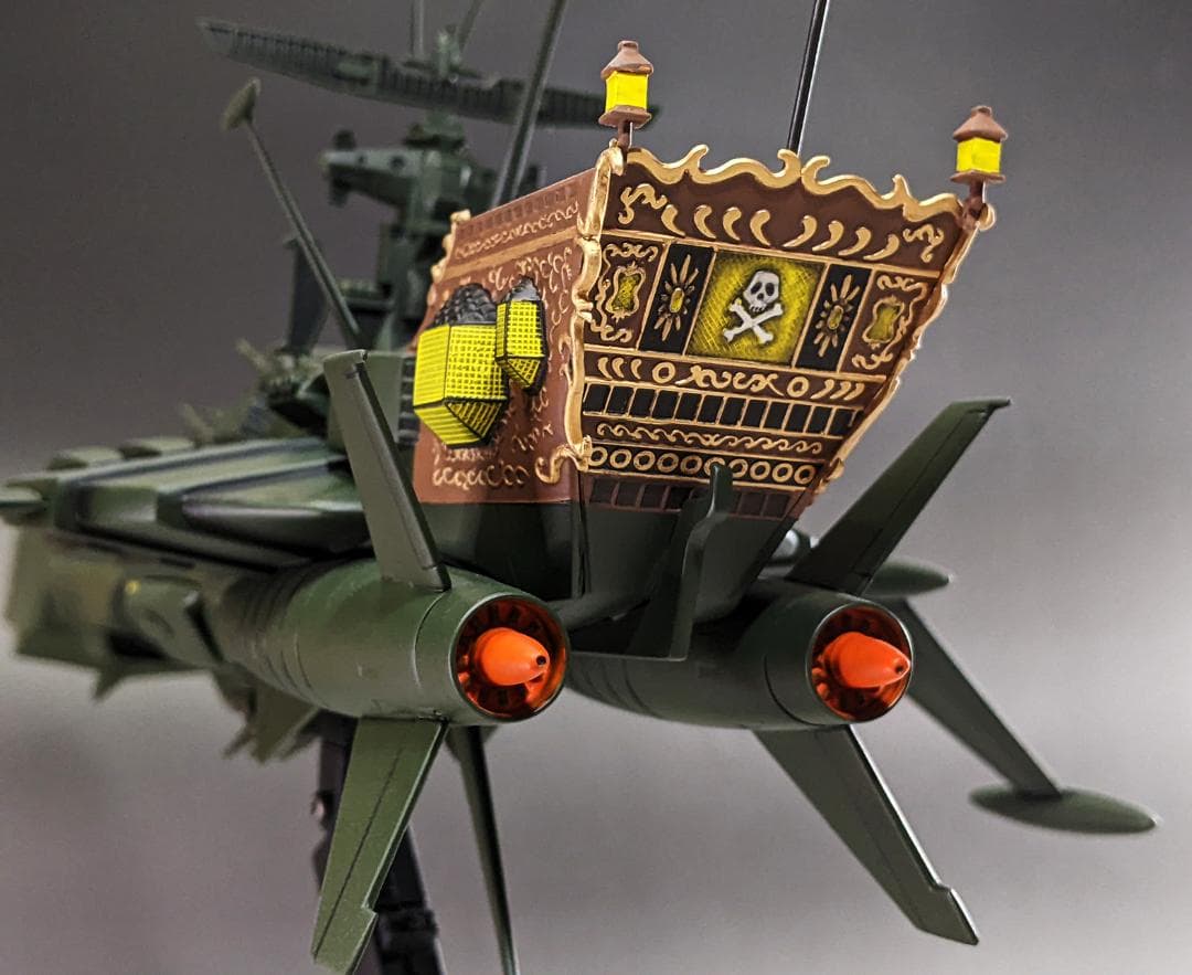 プラモデル　バンダイ　1/1000 アルカディア号　組立塗装済