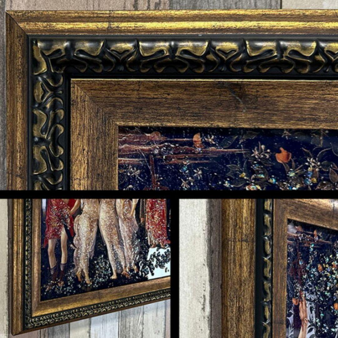 輸入雑貨　天然石　サンドロ・ボッティチェリ 『プリマベーラ』　水晶絵　クリスタル