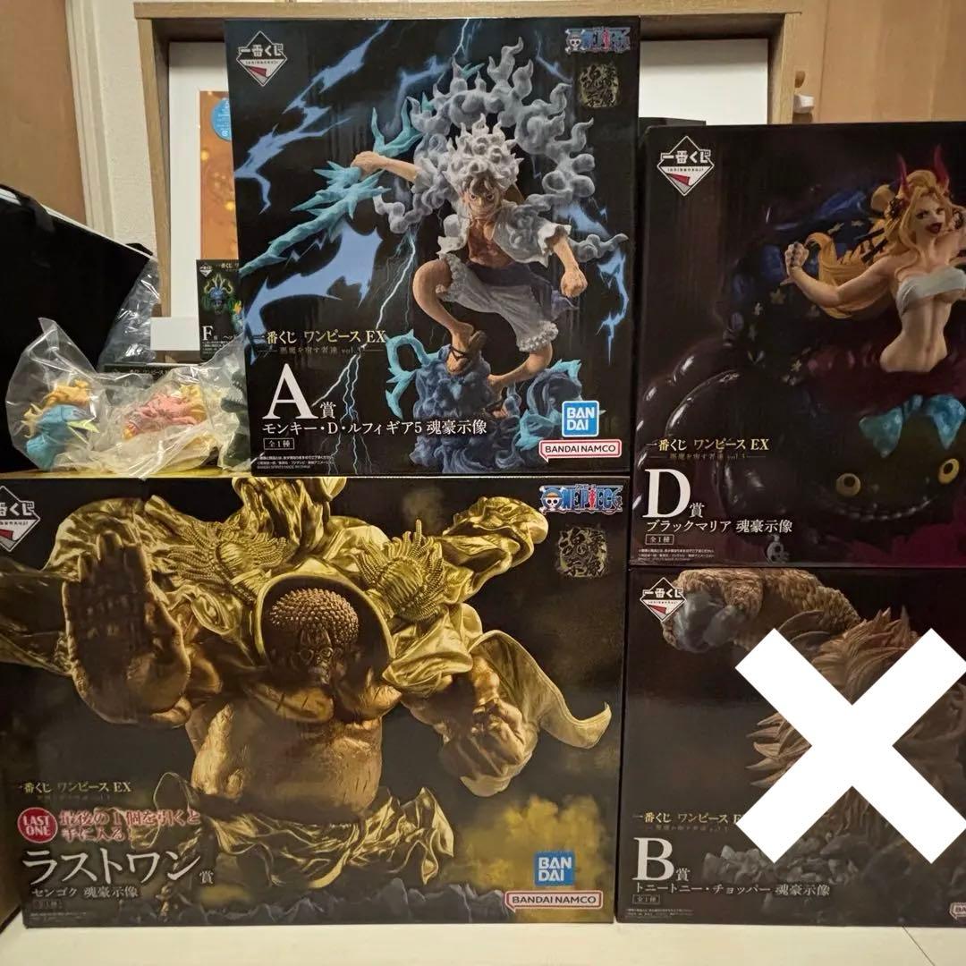 一番くじ ワンピース A賞 ルフィ B賞チョッパーD賞 ラストワン賞　センゴク
