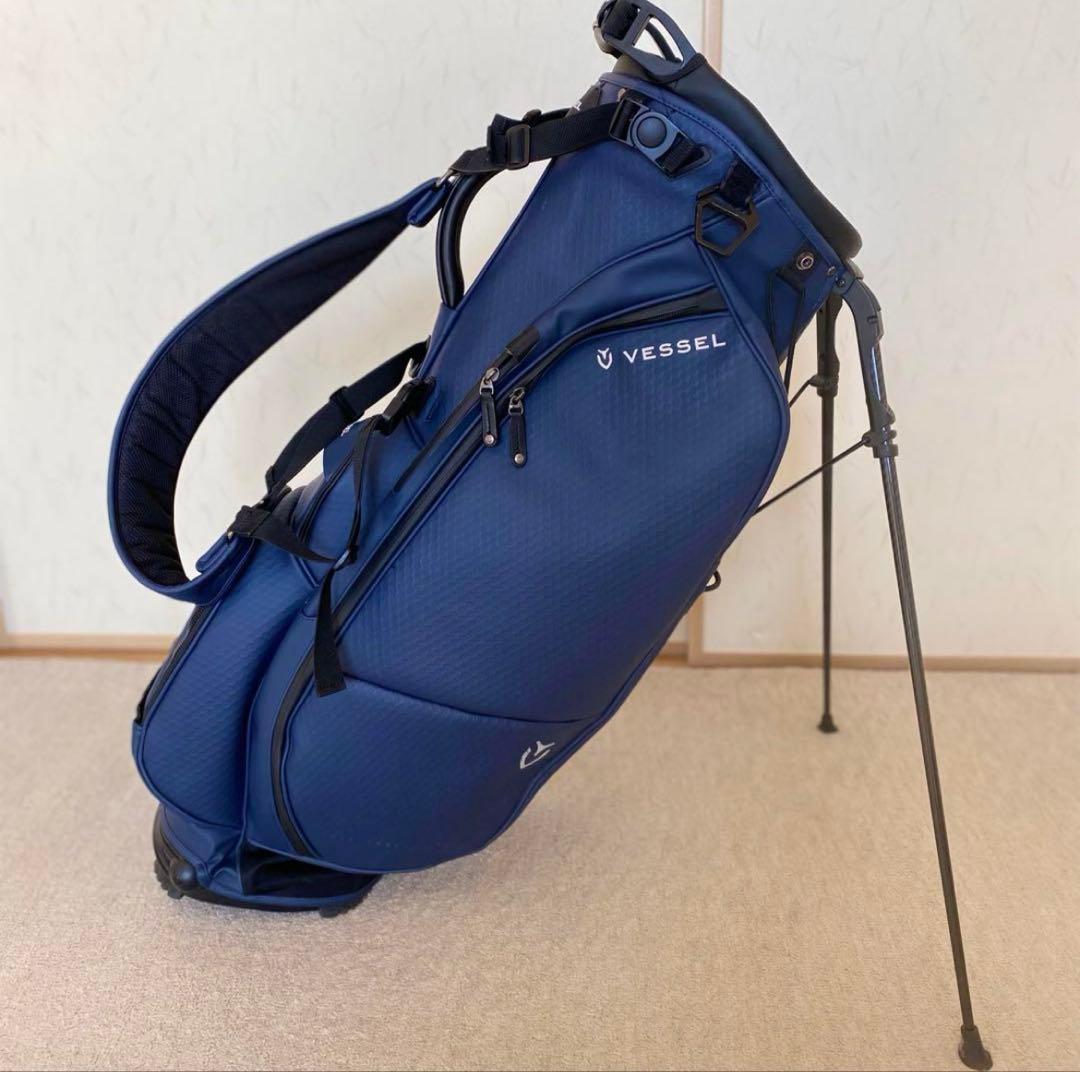Vessel スタンド式ゴルフバッグ ネイビー