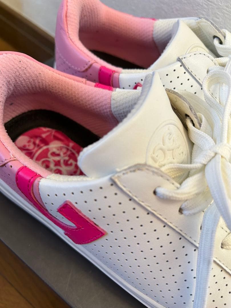 G/FORE スニーカー 23cm ホワイト/ピンク