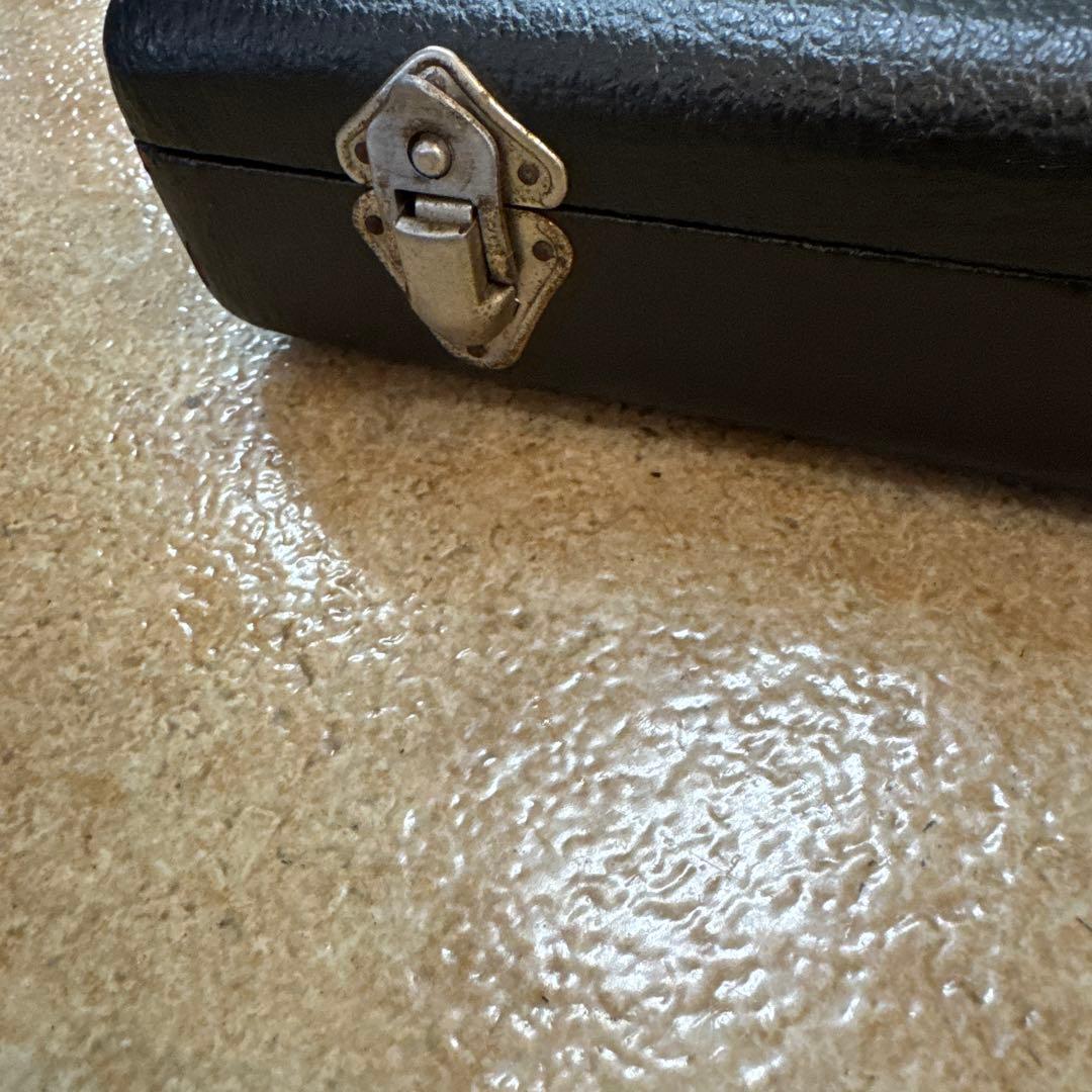 ビンテージ　バイオリン弓ケース 皮張り黒 仕切りあり12本入り