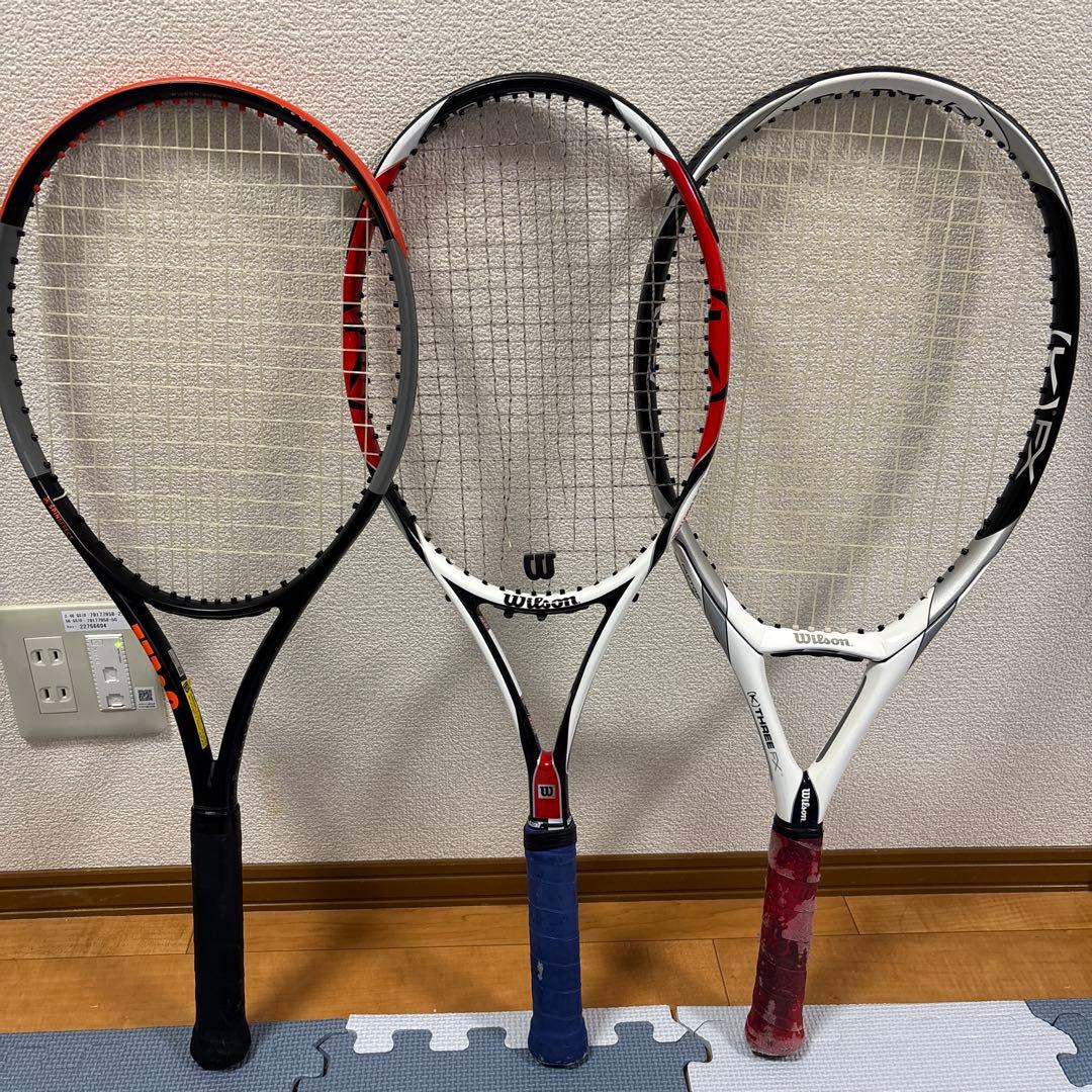 Wilson 硬式テニスラケット 3本セット