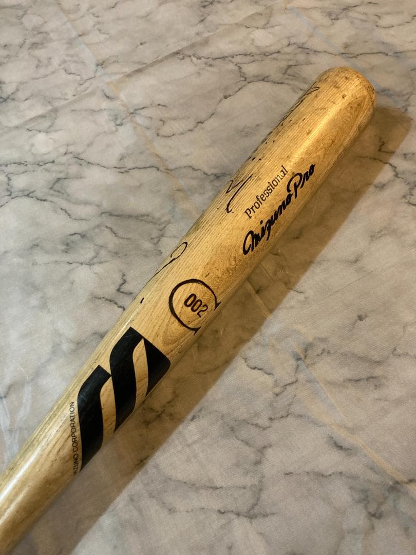 中村武志 実使用バット 直筆サイン入り
