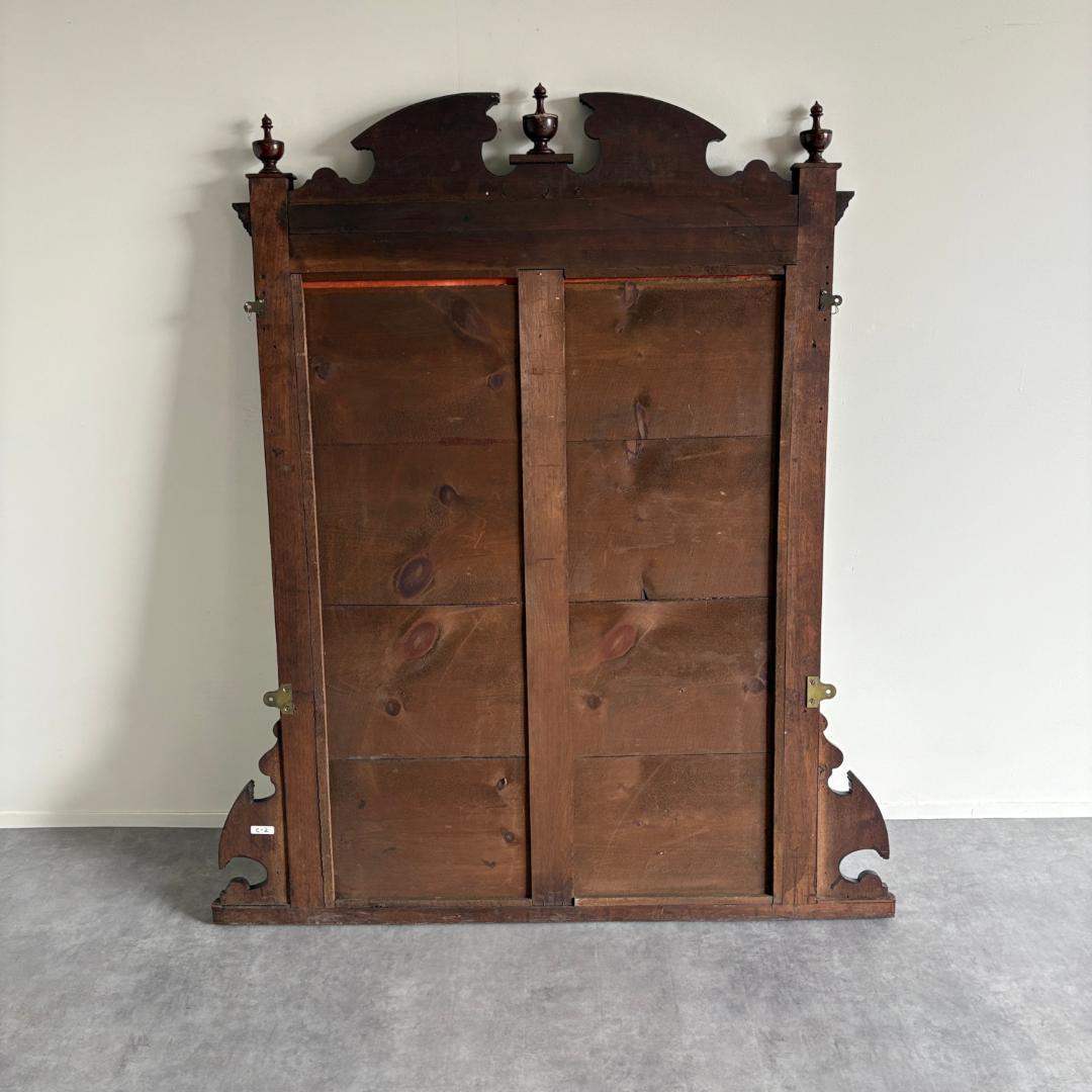 大きめ 英国ア ンティーク ミラー ペディメント装飾×ヴィクトリアン