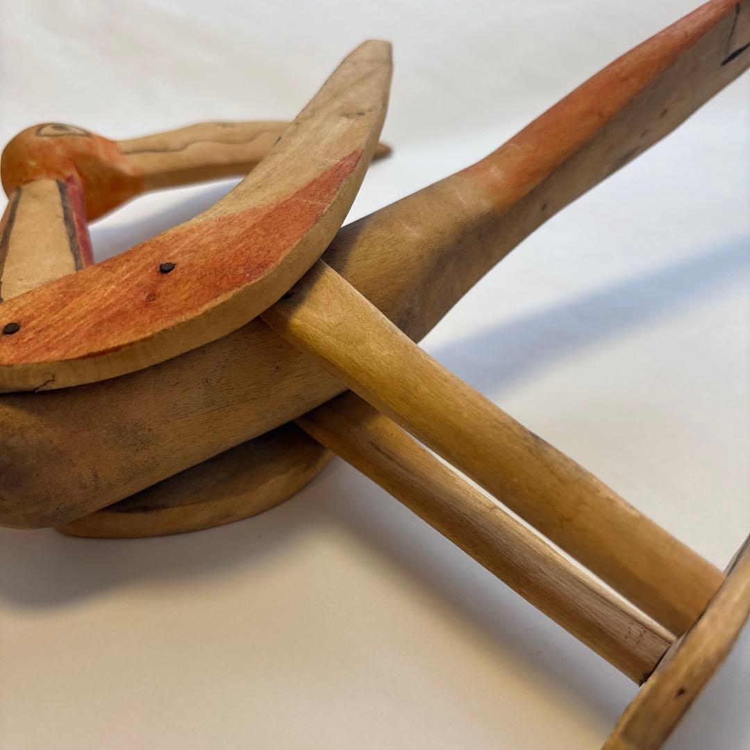 オアハカンウッドカービング2体　期間限定出品　メキシコの民芸　ビンテージ