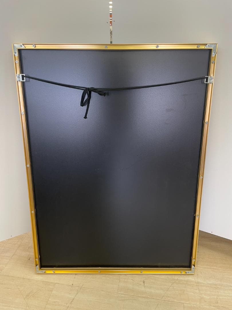 水晶絵　アートパネル　車　ポスター　イエロー　黄　絵画　絵　アート　外車　額縁