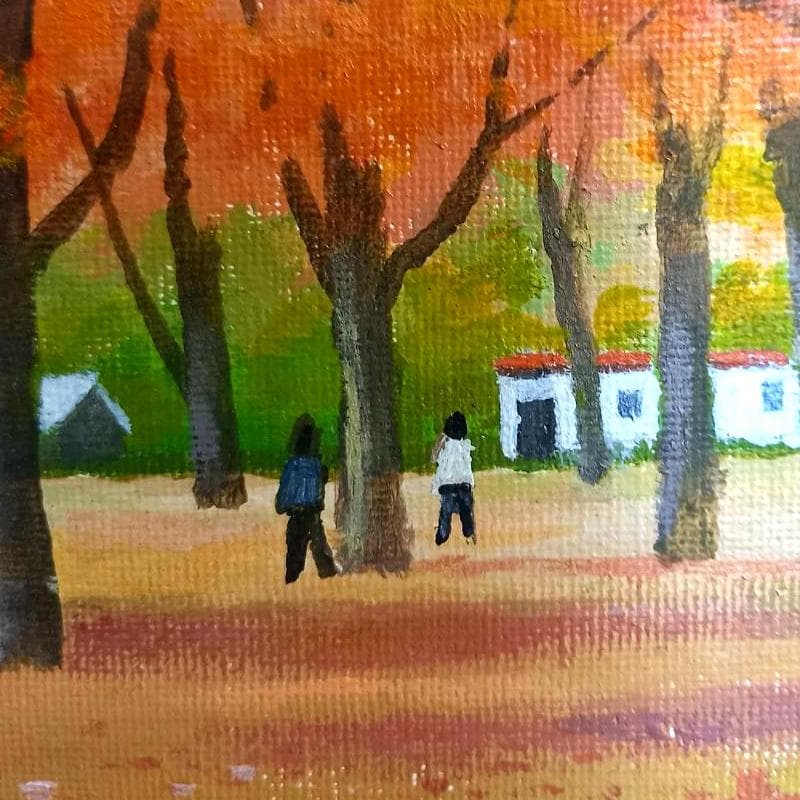 ☆伊藤正一☆「 紅葉の円山公園」　F3号サイズ　新品！