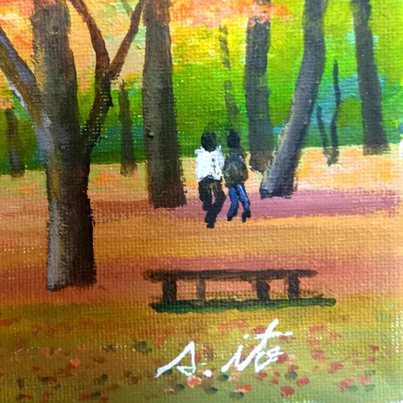 ☆伊藤正一☆「 紅葉の円山公園」　F3号サイズ　新品！