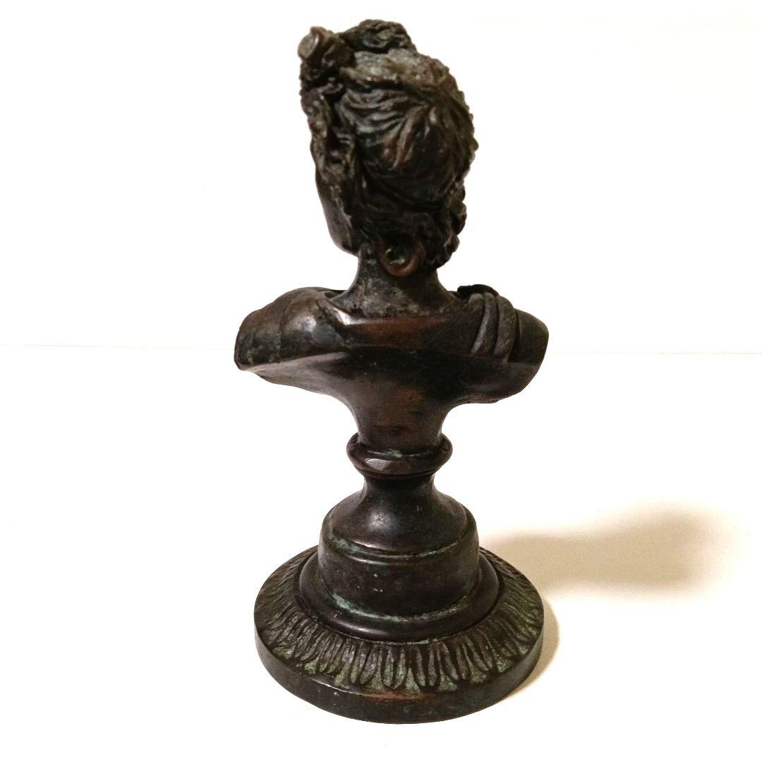 西洋ヴィンテージ 青銅像 胸像 彫刻 置物 時代物 アンティーク ブロンズ像