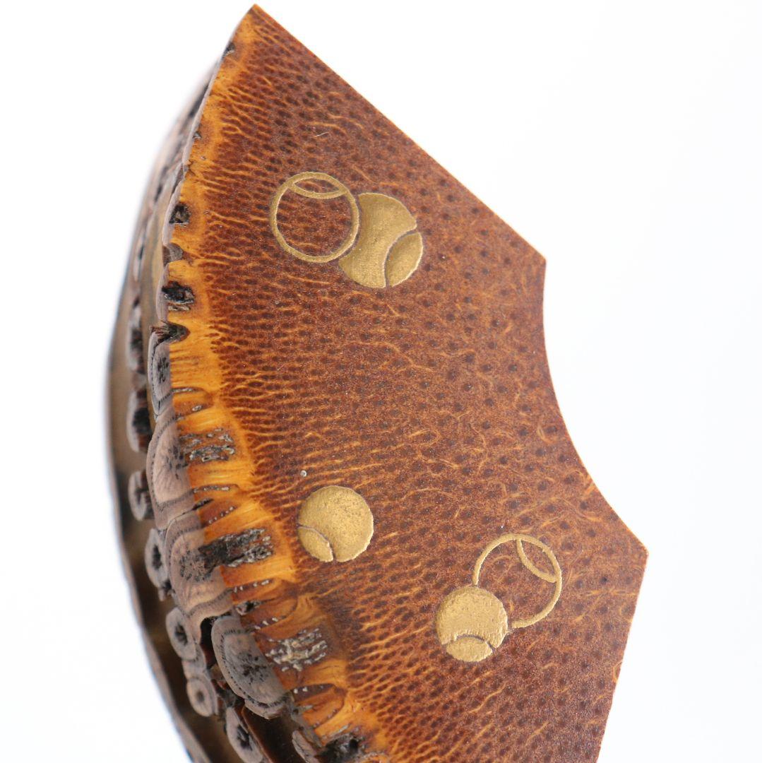 海野宗泰 つぼつぼ蒔絵 扇香合 茶道具 共箱共布　C899　N8