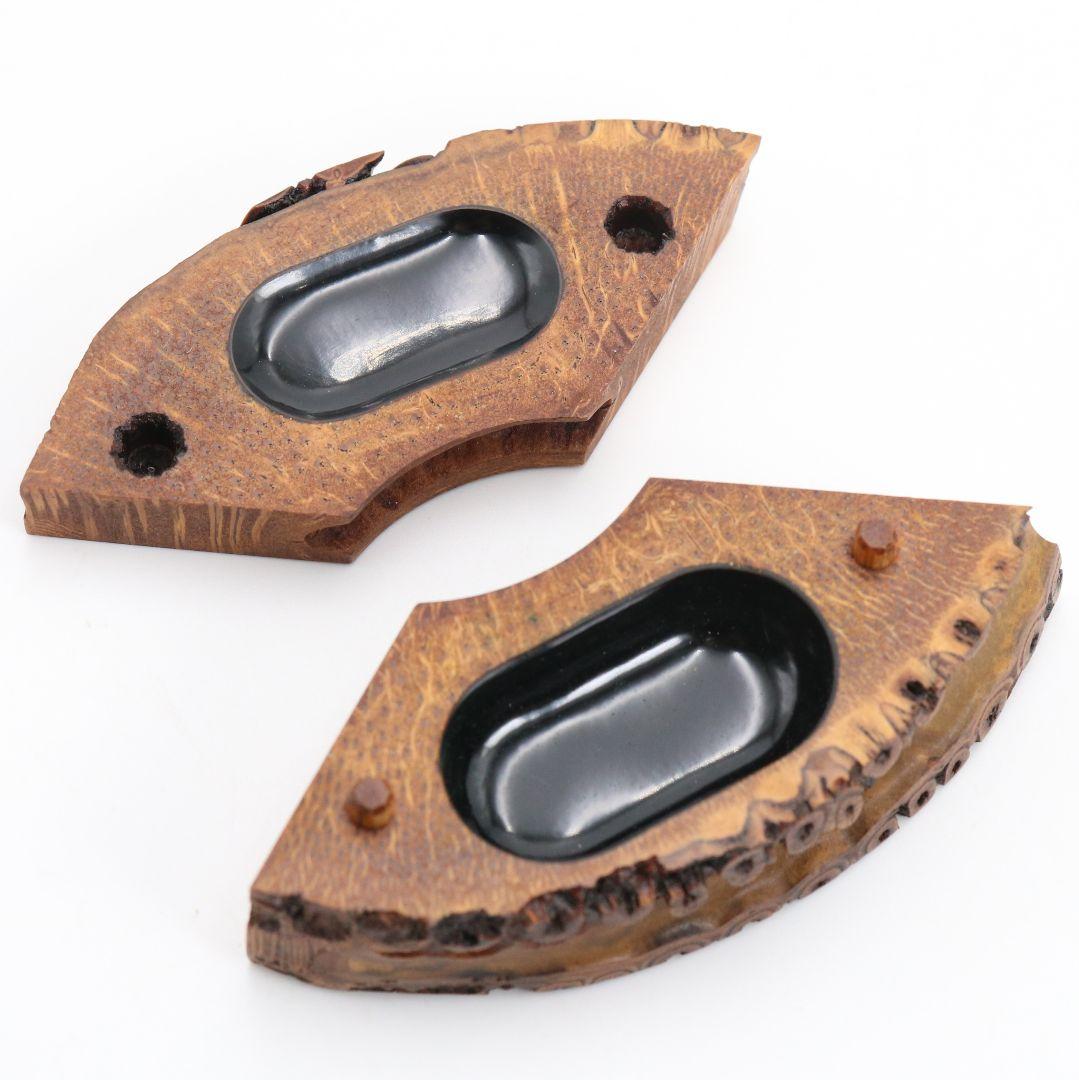 海野宗泰 つぼつぼ蒔絵 扇香合 茶道具 共箱共布　C899　N8