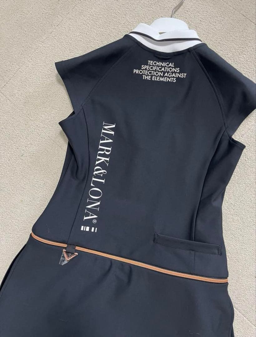 MARK&LONA ブラックポロワンピース