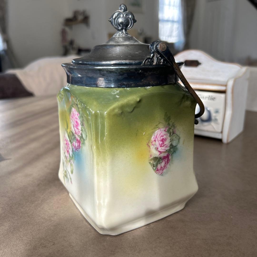 アンティーク　ビスケットバレル