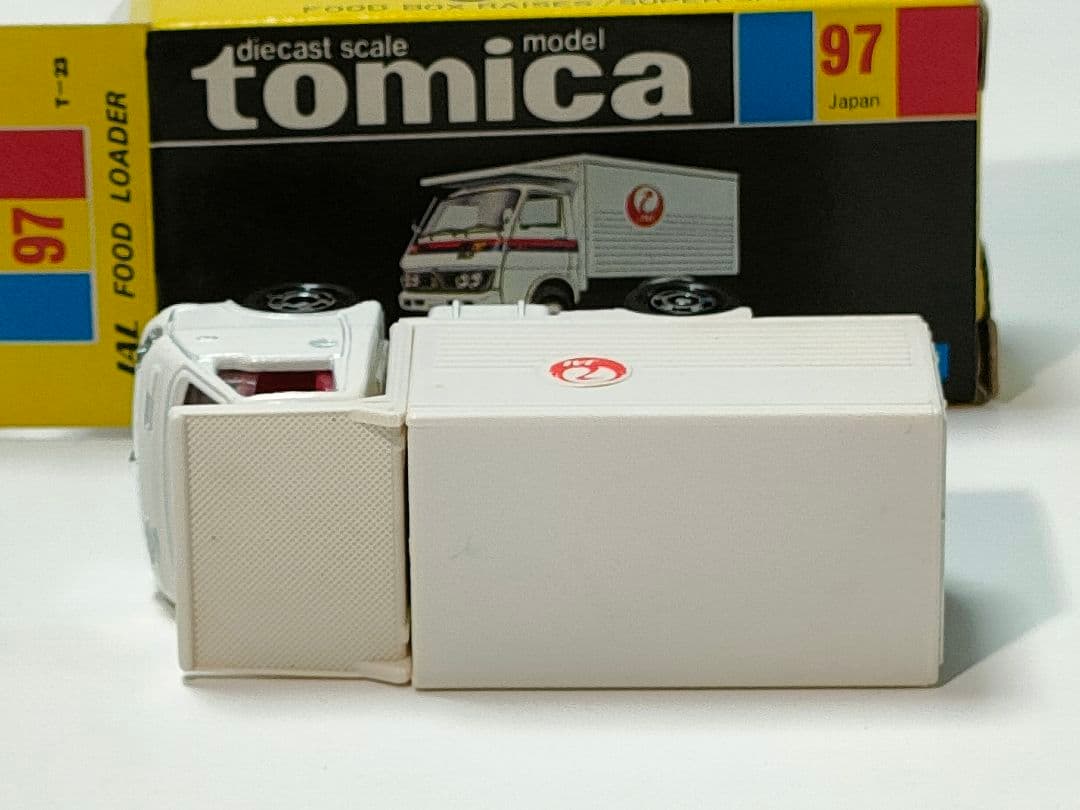 黒箱トミカ97 JAL日本航空フードローダー機内食運搬車 美品 日本製 デッド