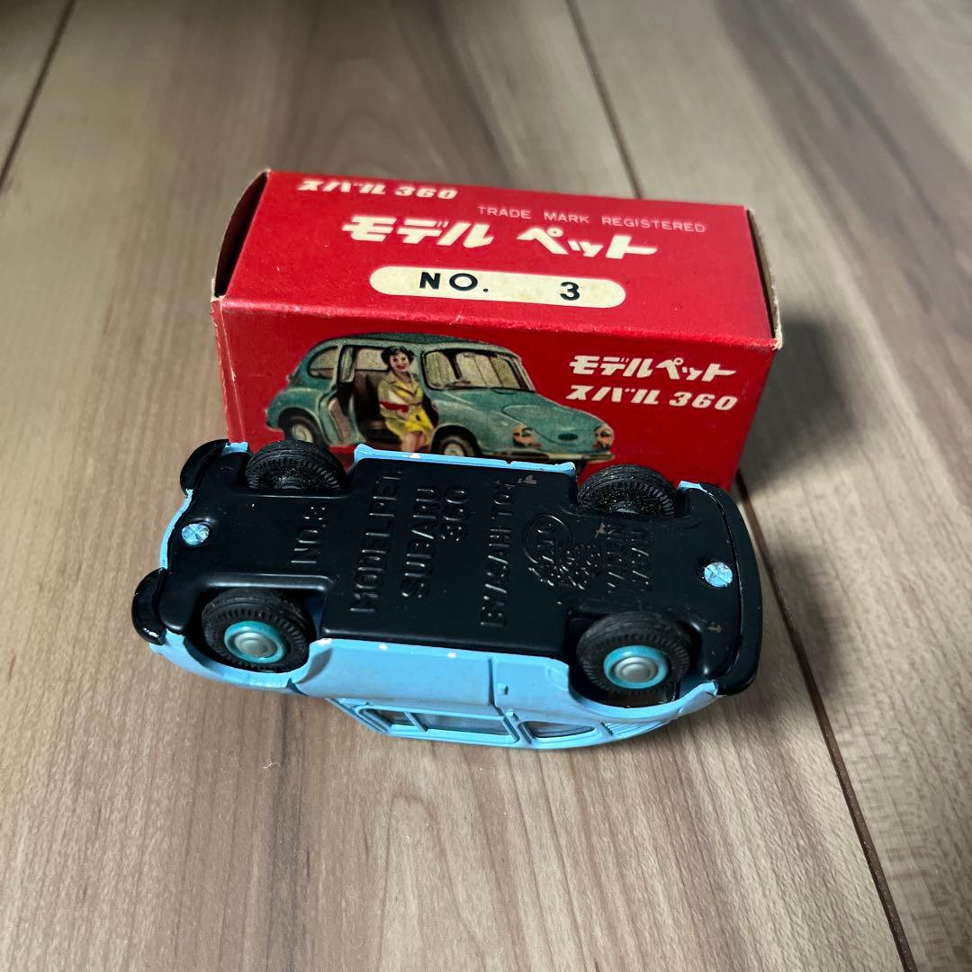スバル 360 ミニカー 1/36 水色　モデルペット