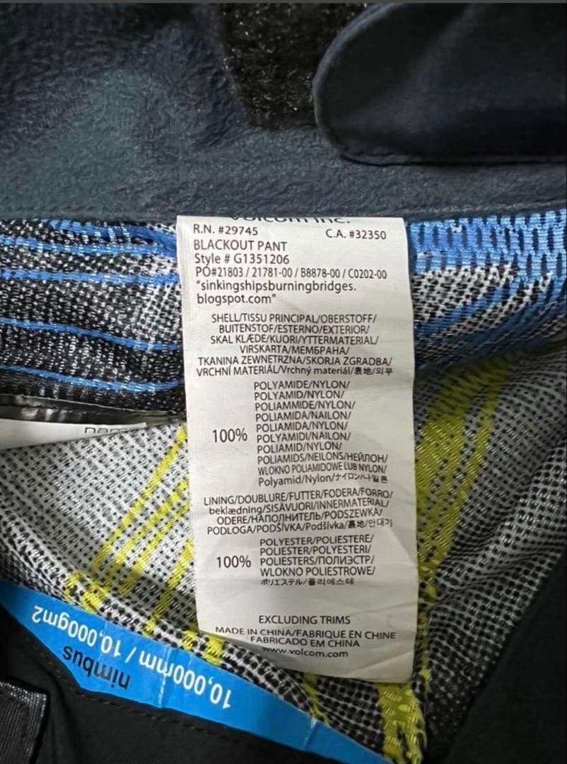volcom ボルコム BLACKOUT PANT デニム　ブラックアウトパンツ