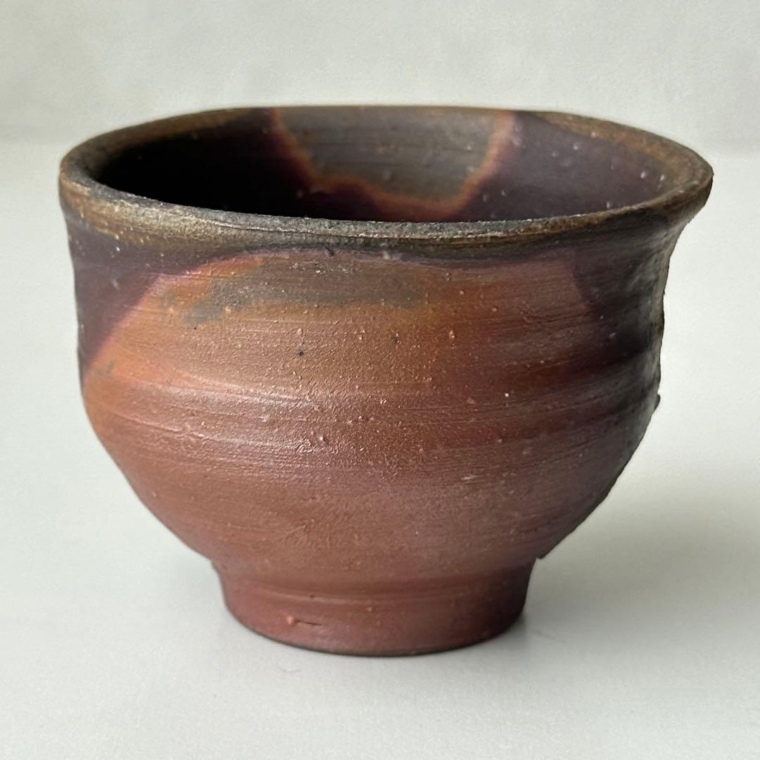 藤原雄 備前 酒器 牡丹餅 ぐい呑 共箱