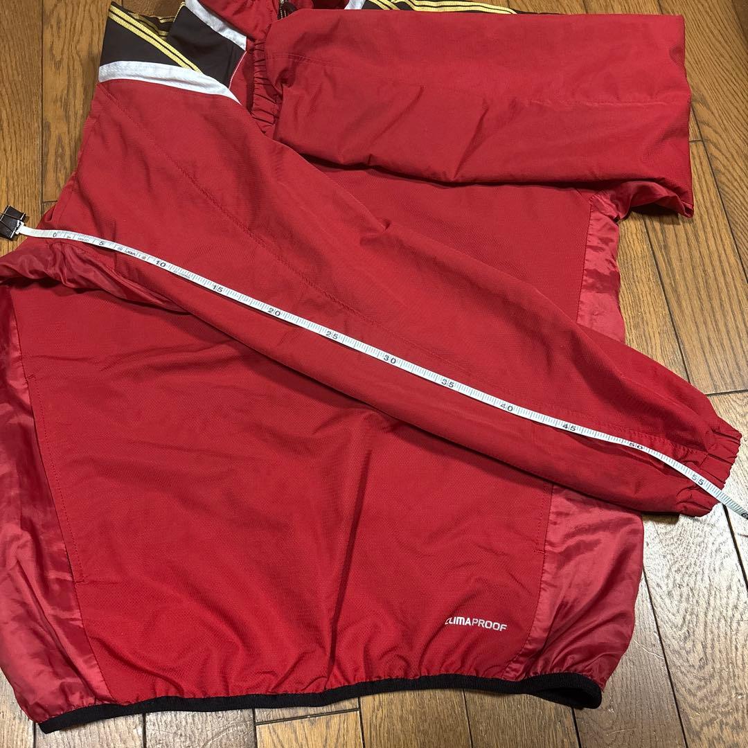 アディダスプロフェッショナルS／防寒ジャージ上下／赤