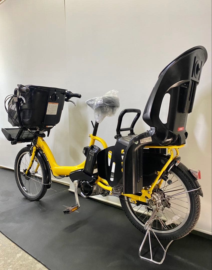 1年保証 ブリヂストン　20インチ　子供乗せ　黄色　3人乗り 電動アシスト自転車